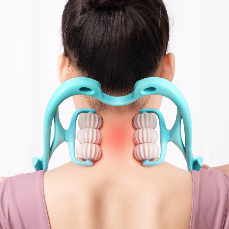 Neck Massage Roller – Six-Wheel Design