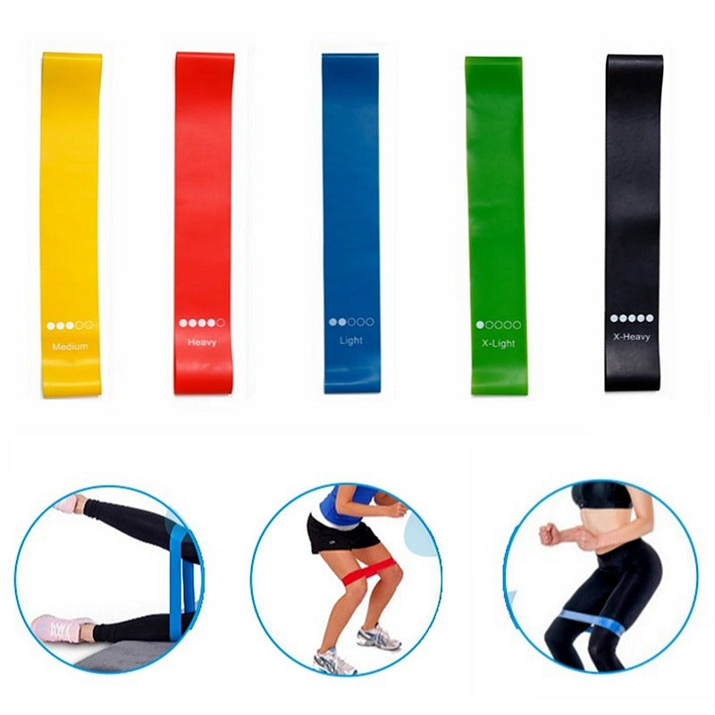 Yoga Resistance Bands – Elastic Fitness Set (0.35mm–1.1mm)
