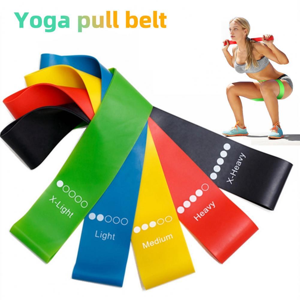 Yoga Resistance Bands – Elastic Fitness Set (0.35mm–1.1mm)
