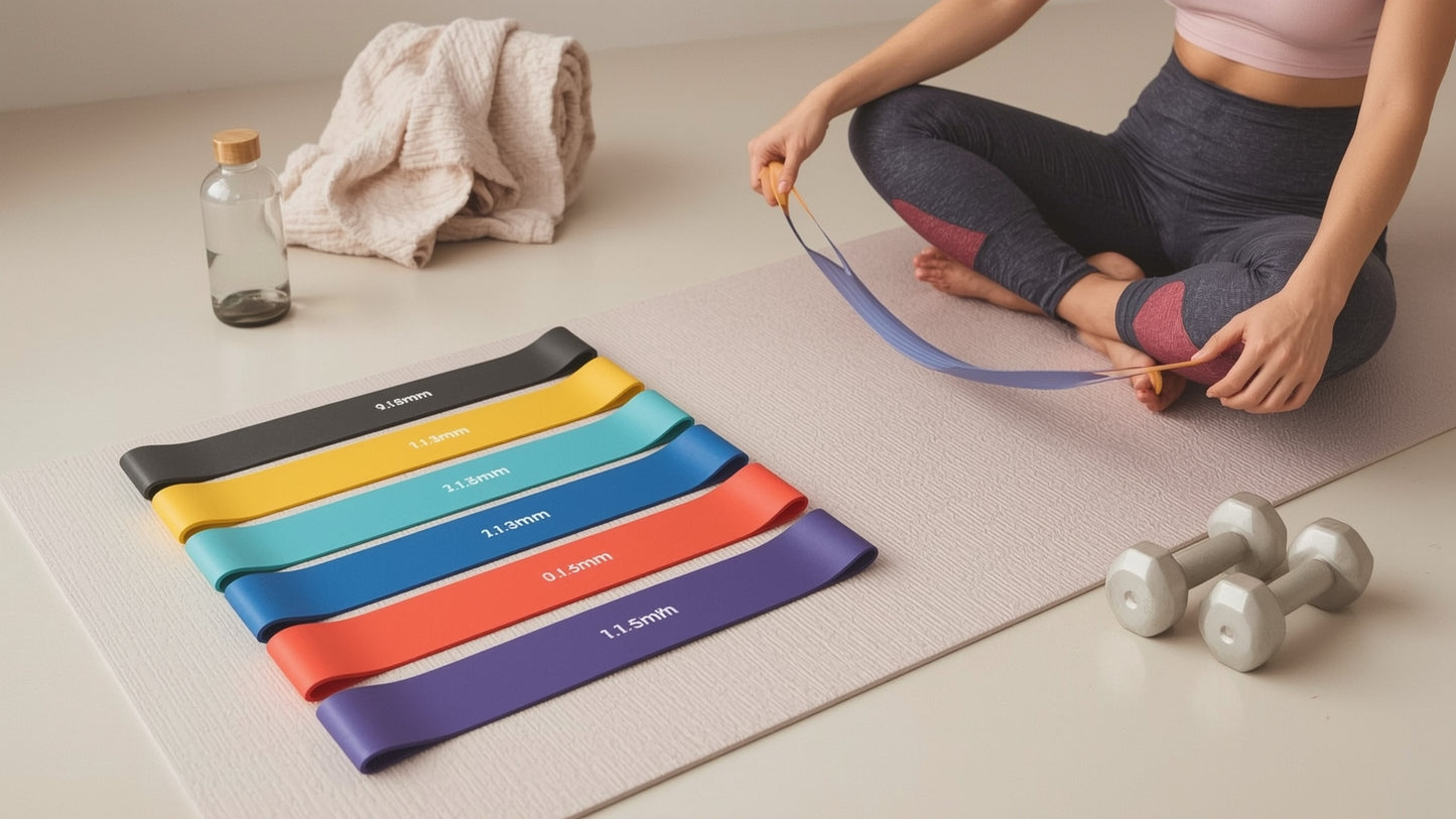 Yoga Resistance Bands – Elastic Fitness Set (0.35mm–1.1mm)